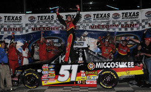 Kyle Busch and Billy Ballew Motorsports win 7 NASCAR Camping World Truck races in 2009 using Bassett Inertia Advantage 15x9.5 wheels.