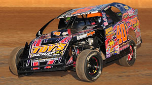 Two-time Wissota 100 Modified Feature Winner Buzzy Adams uses Bassett 15x8 Inertia Advantage Wissota Wheels.
