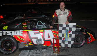 Johnny Clark wins PASS North race at Star Speedway on May 12, 2012 using Bassett 15x10 Inertia Advantage Wheels.